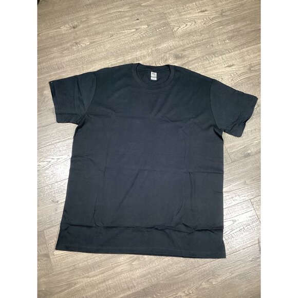 DigiPrint XL Plain Mens Black T-Shirt 100% Cotton  Premium Set Of 2 Crew Neck - Picture 1 of 6